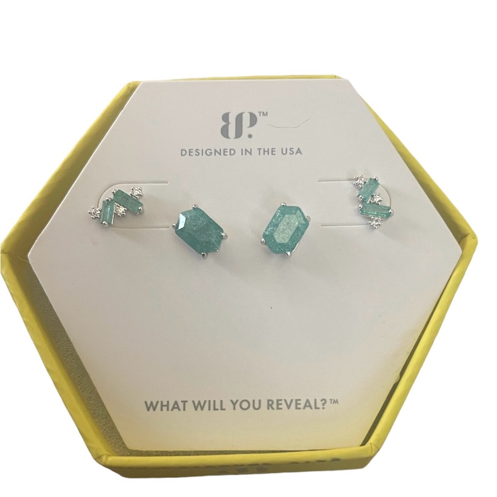 Bomb Party Earrings.  Ice crystal stud earrings. BP